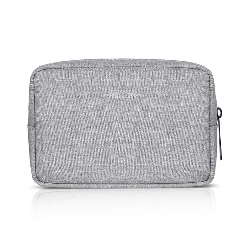 ERCRYSTO Universal Electronics/Accessories Soft Carrying Case Bag, Durable & Light-weight,Suitable for Out-going, Business, Travel and Cosmetics Kit (Small-Gray) - Image 1
